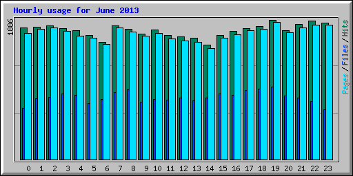 Hourly usage for June 2013
