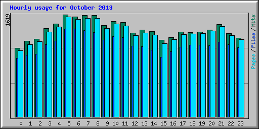 Hourly usage for October 2013