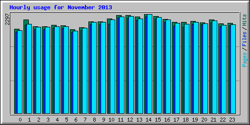 Hourly usage for November 2013
