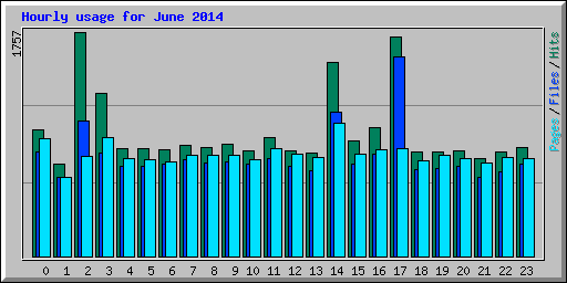 Hourly usage for June 2014