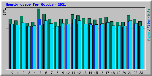 Hourly usage for October 2021