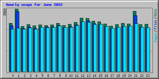 Hourly usage for June 2022