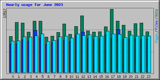 Hourly usage for June 2023